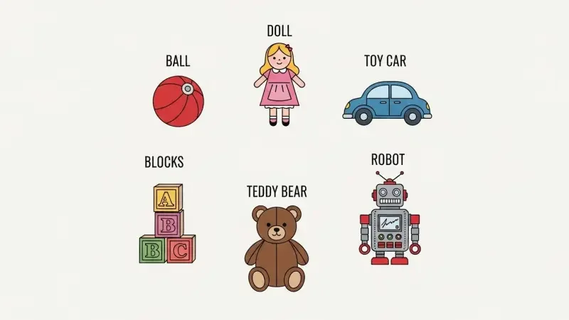 Nomes de brinquedos em inglês