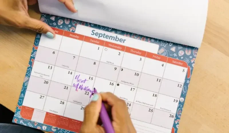 Calendário Em Inglês