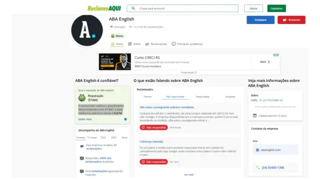 Aba English é confiável