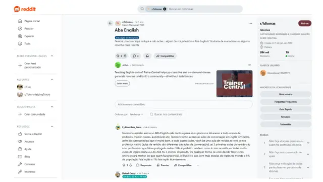 Análise de avaliações e feedbacks de usuários no Reddit