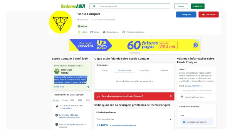 Conquer English é confiável