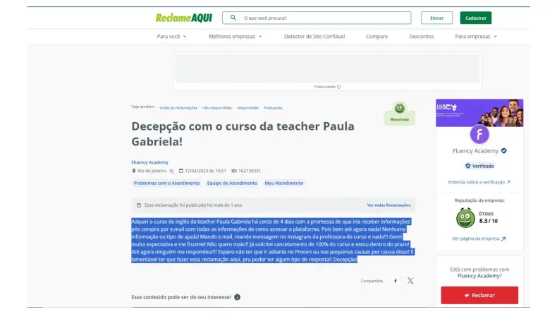 Curso da Teacher Paula Gabriela é confiável
