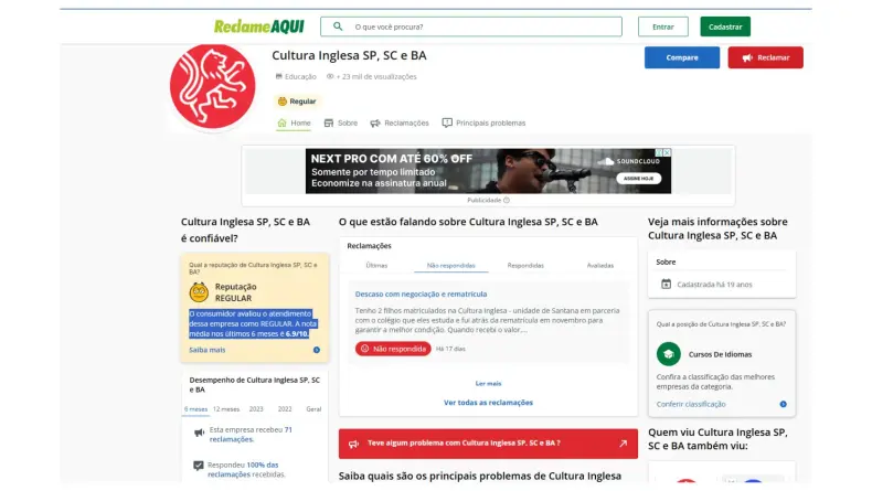 Cultura Inglesa é confiável
