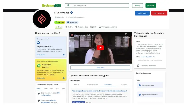 Fluencypass é confiável
