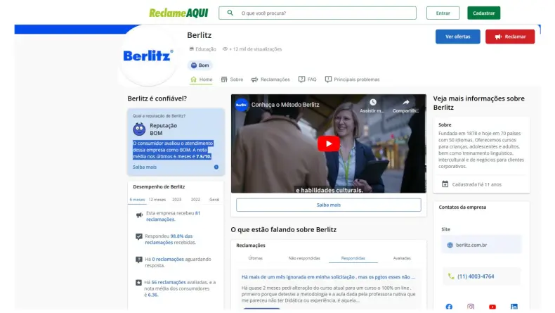 Método da Berlitz é confiável