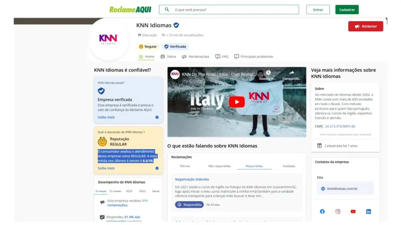 KNN Idiomas é confiável