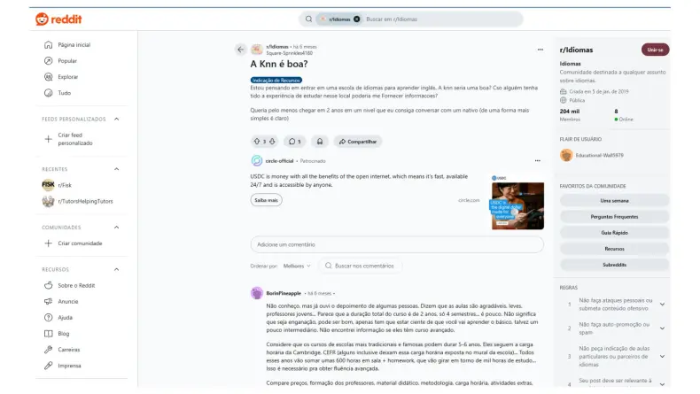 Análise de avaliações e feedbacks de usuários no Reddit