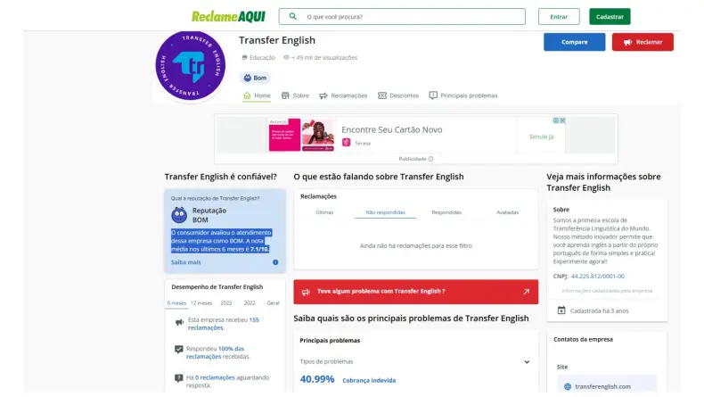 Transfer English é confiável